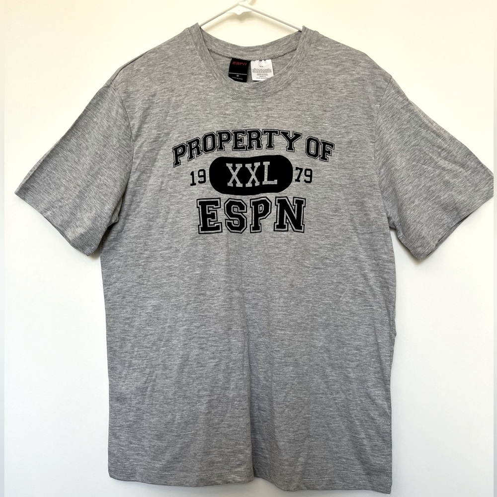 VTG Property of ESPN 1979 Gray Short Sleeve T-Shirt Sz M, ESPN Brand , Unisex